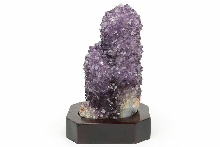 Tall, Amethyst Stalactite Formation With Wood Base - Uruguay #236943